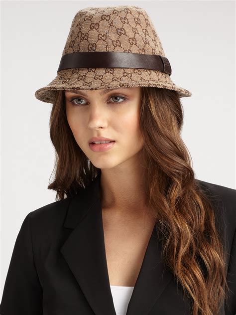 gucci women's baseball cap|Gucci fedora hats women's.